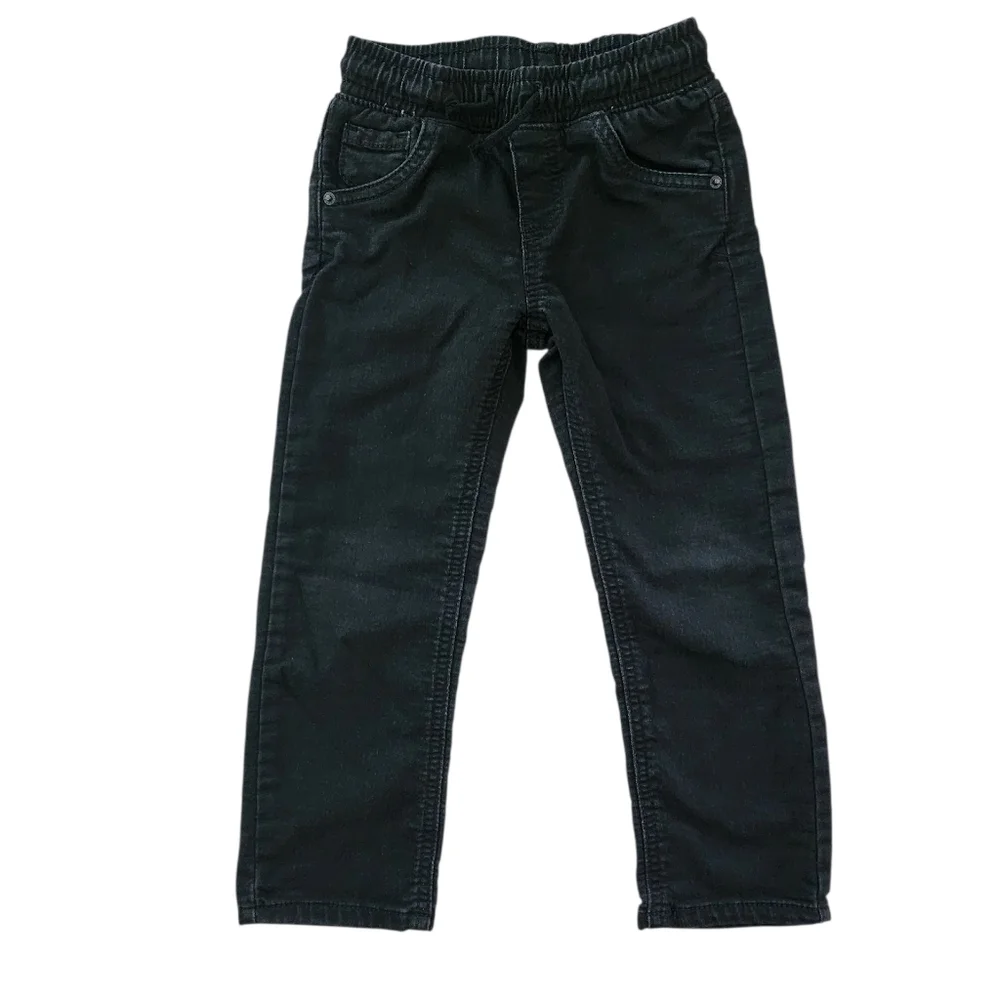 Cat & Jack Boys Pull-On Soft Denim Jeans Bundle (Size 4T) – Black & Dark Grey